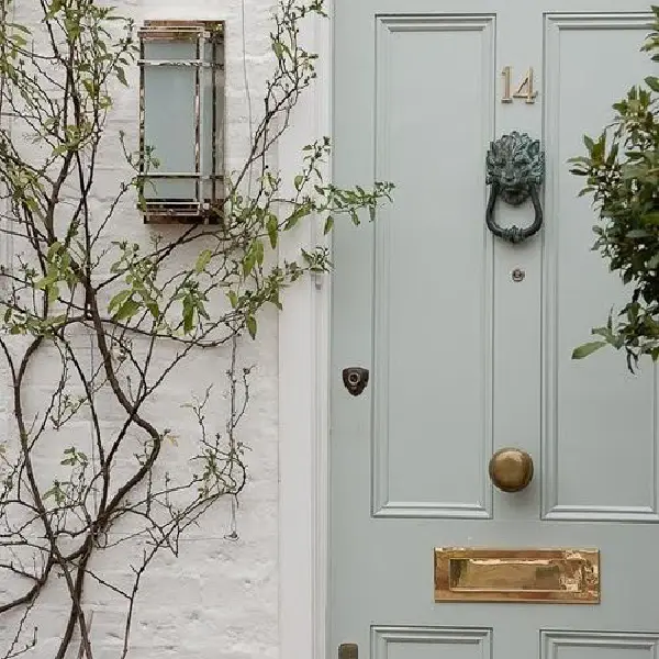 Pastel Green front door